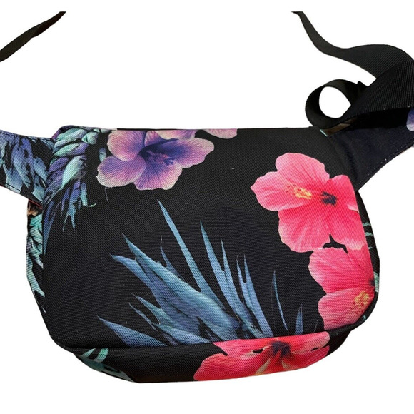 Herschel Hip / Fanny Pack Pineapple & Hibiscus Print Adjustable Straps Hawaii - Picture 5 of 7